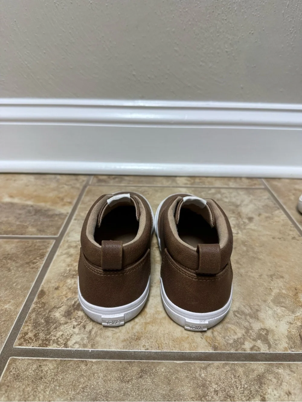 Brown Toddler Slip-On Canvas Sneakers